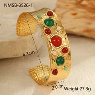 NMSB-B526-1 Pulsera de piedras de colores Imagen5