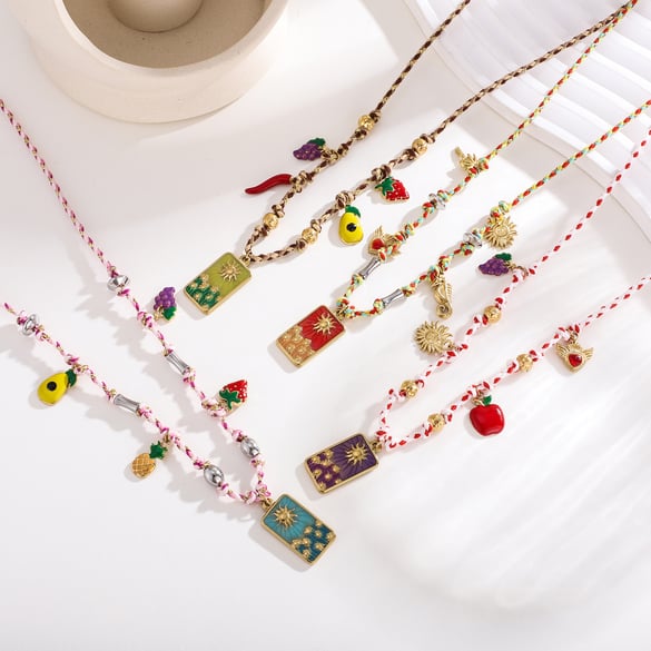 1 Piece Luxurious Series Tarot Stainless Steel Gold Color Women's Pendant Necklaces 2