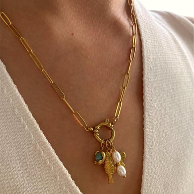 1 Piece Stainless Steel Gold Color Pendant Necklace h5 Picture3