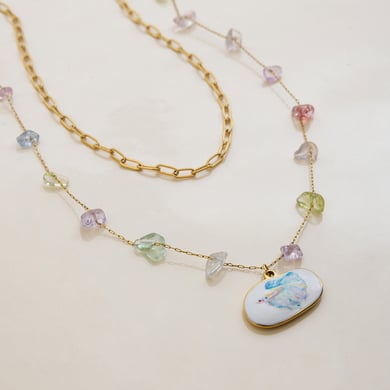 1 Piece Tropical Fish Stainless Steel Gold Color Women's Pendant Necklaces h5 Picture4