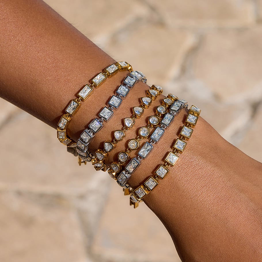 1 Piece Luxurious Series Sexy Geometric Stainless Steel Gold Color Women's Chain Bracelets Picture4