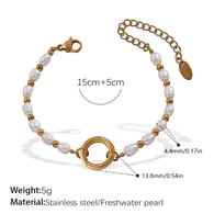 Bracciale di perle d&#39;acqua dolce SL176WEG Immagine7