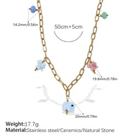 XL476CRG gekleurde keramische gouden ketting Afbeelding2