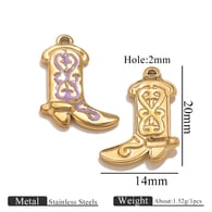 Goldene Schuhe, von denen einseitig Öl tropft - lila Bild22