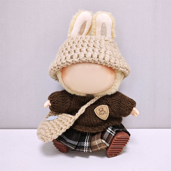 Ensemble de vêtements mignons avec pull marron pour poupées (sans poupée) 2