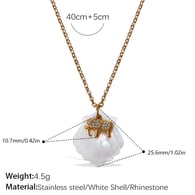 XL535-PJ575WES White Shell Necklace Picture9
