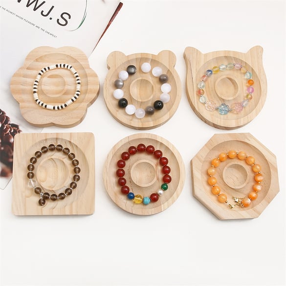 1 Piece Wooden Jewelry Display Plate