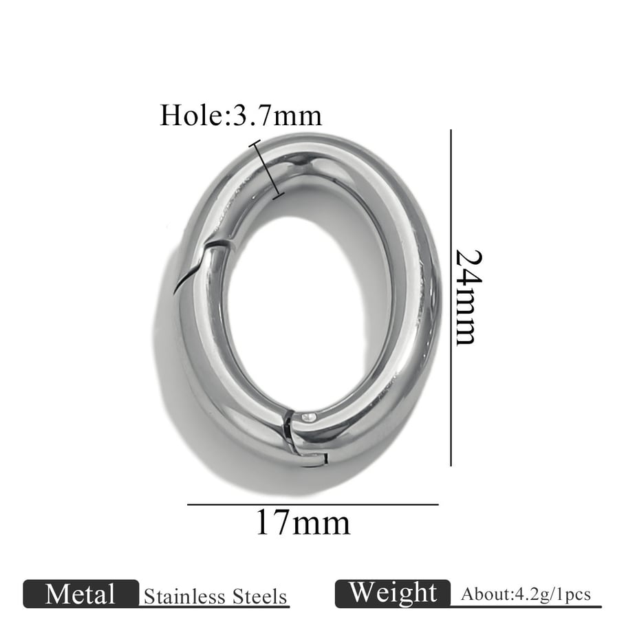1 Piece DIY Geometric Clip Stainless Steel Jewelry Closures