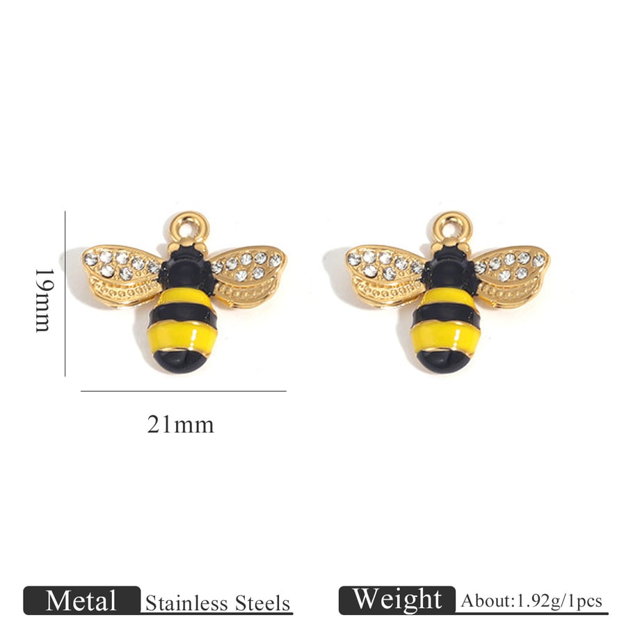1 Stück DIY DelicateBee Edelstahl Damen Anhänger 