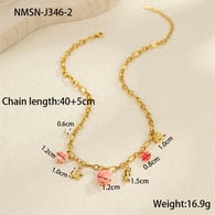 NMSN-J346-2 Pembe Deniz Kabuğu Kolye Resim5
