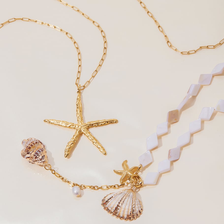 1 Piece Designable Series Vacation Shell Stainless Steel Gold Color Women's Pendant Necklaces Picture8