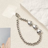 Stil 3 Perlenserie Silber Herz Kurzer Stil + Clip Bild6