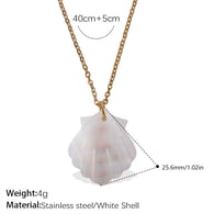 XL535WEG white shell necklace Picture11