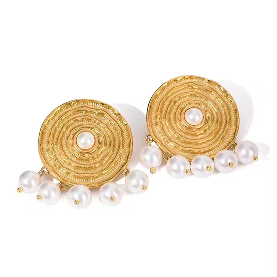 Luxurious Series Retro Tassel Stainless Steel Women's Dangle Earrings Picture5