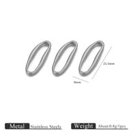 Stalen kleur speciaal gevormd frame - middelgrote maat 9*21,5 mm Afbeelding4