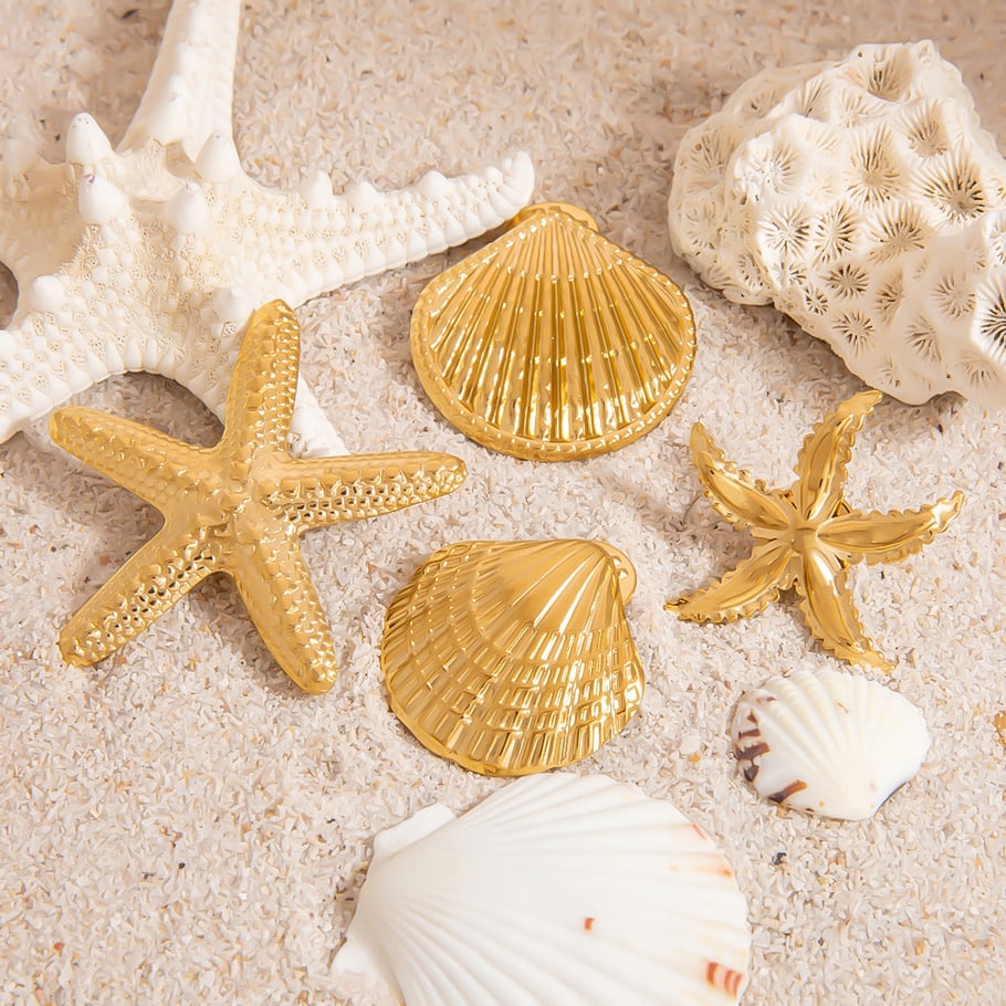 1 Piece Stainless Steel Gold Color Brooch Picture4