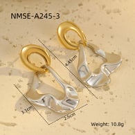 NMSE-A245-3 Renk uyumlu düzensiz küpeler 