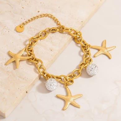 Braccialetti con ciondolo casual da donna in acciaio inossidabile color oro a forma di tartaruga h5 Immagine3