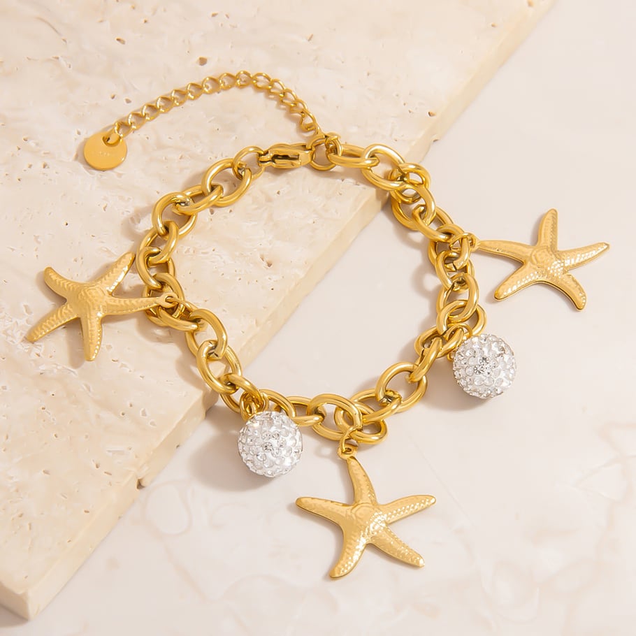 Braccialetti con ciondolo casual da donna in acciaio inossidabile color oro a forma di tartaruga Immagine3