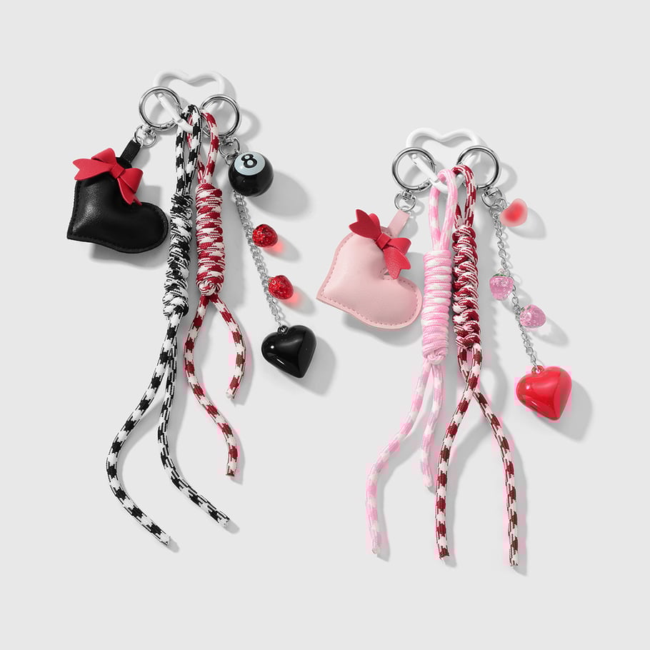 1 pieza de dijes para bolso con forma de corazón Imagen3