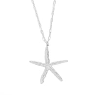 Collier étoile de mer martelée - Acier Image4
