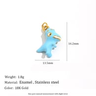 Pendentif dinosaure dégoulinant d&#39;huile - or - 1 
