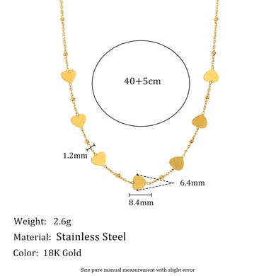 1 Pair Simple Series Daily Solid Color Stainless Steel Women's Chain Necklaces h5 Picture5