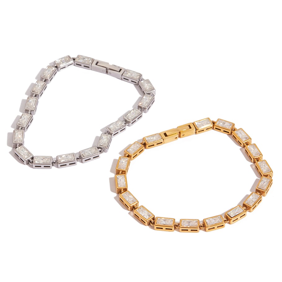 1 Piece Luxurious Series Sexy Geometric Stainless Steel Gold Color Women's Chain Bracelets Picture9
