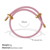 Bracelet corde rose SL219PKG Image8