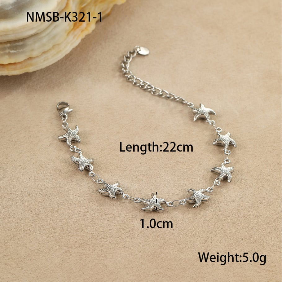 1 Paar romantische Serie Urlaub Schildkröte Edelstahl Gold Farbe Damen Kette Armbänder 