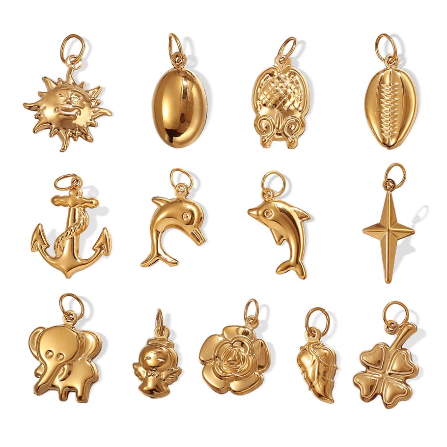 1 Piece Stainless Steel Gold Color DIY Pendant h5Picture4