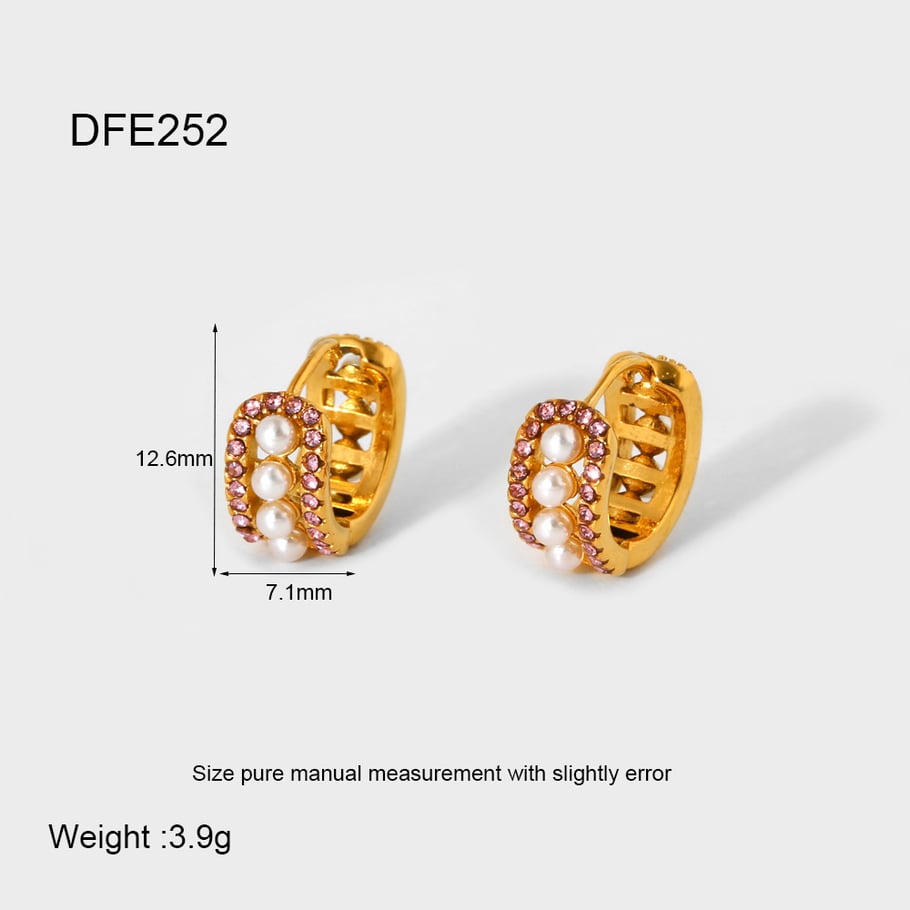 Luxurious Series Elegant Stainless Steel Women's Earring Sets 