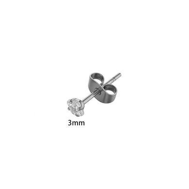 1 Piece Simple Stainless Steel Gold Color Zircon Piercings Earring h5 Picture2