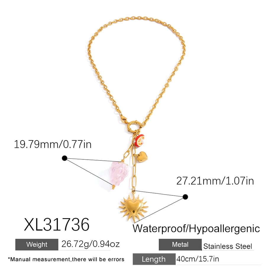 Collier pour femme avec pendentif en forme de petit champignon mignon Image2
