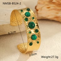 Pulsera de ágata verde NMSB-B524-2 Imagen2