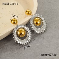 NMSE-J314-2 Steel earrings Picture2