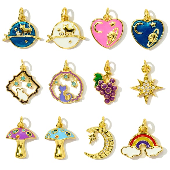 1 Piece Simple Series Cat Stainless Steel Gold Color Women's Pendants 2