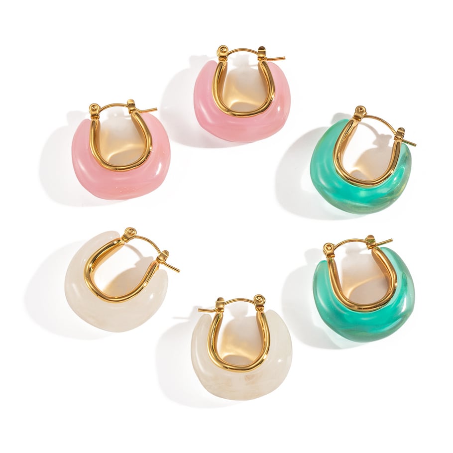 1 Pair Simple U-shaped Hoop Earrings h5Picture4