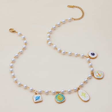 1 Piece Romantic Personality Star Stainless Steel Gold Color Women's Pendant Necklaces h5 Picture8