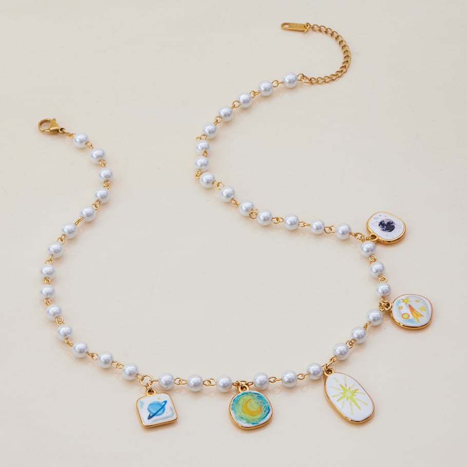 1 Piece Romantic Personality Star Stainless Steel Gold Color Women's Pendant Necklaces Picture8