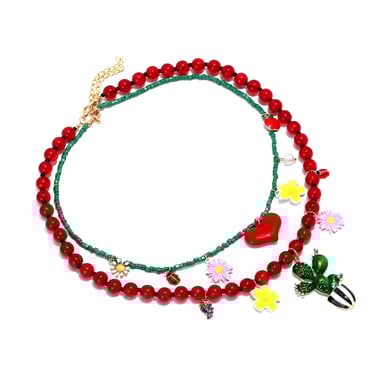 1 juego de collares de cuentas de flores h5 Imagen4