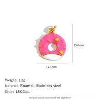 Pendentif donut dégoulinant d&#39;huile - or - 1 Image51