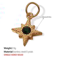 PJ278GNG Colgante de oro con piedra verde Imagen3