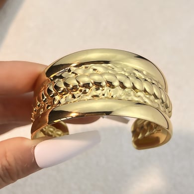 1 Piece Mixed Color Stainless Steel Cuff Bracelet h5 