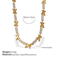 XL486WEG white diamond gold necklace Picture2