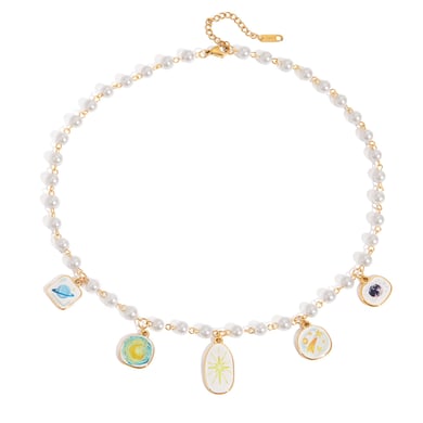 1 Piece Romantic Personality Star Stainless Steel Gold Color Women's Pendant Necklaces h5 
