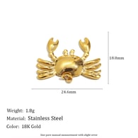 Pendentif Crabe - Or 