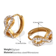 EH1154WEG Pendientes pequeños de diamantes blancos Imagen10
