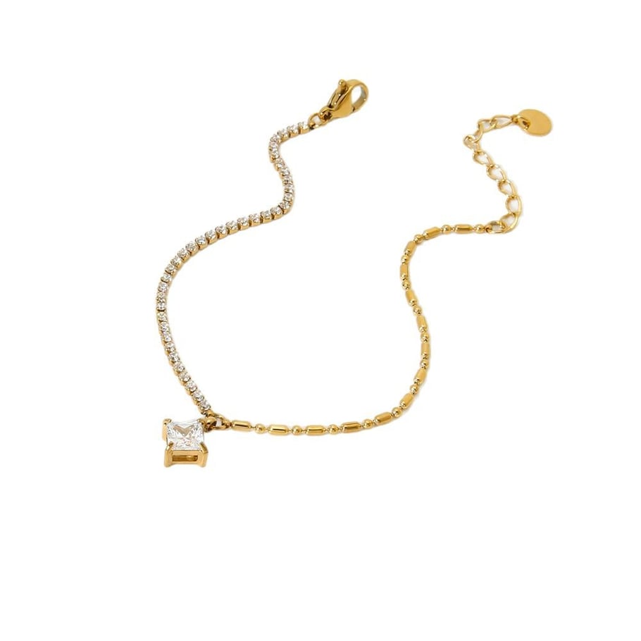 Bracelets à chaîne géométriques en acier inoxydable pour femmes, série Simple Daily Image5