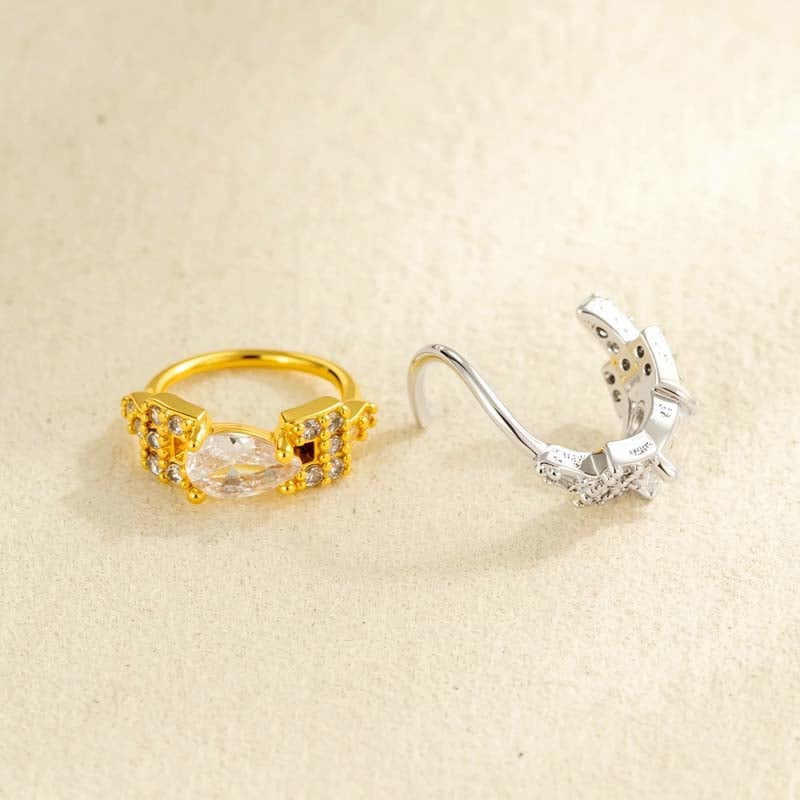 1 Piece Copper Gold Color Zircon Nose Stud h5Picture3